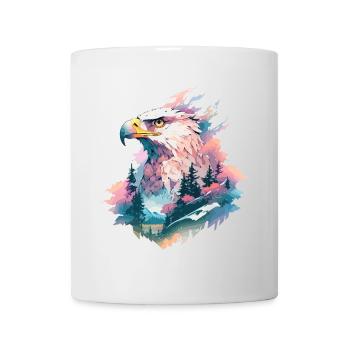 Eagle Head, Nature, Nature sauvage, Forêt, Arbres, Montagnes - Mug blanc - blanc - Devant