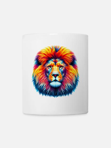 Löwe - Tasse - Weiß