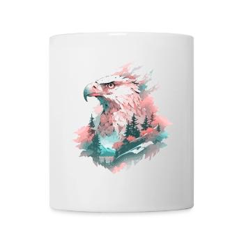 Eagle Head, Nature, Nature sauvage, Forêt, Arbres, Montagnes - Mug blanc - blanc - Devant
