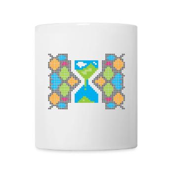 Pixel Gaming Loading – Don't Panic Hourglass - Mug - white - Front