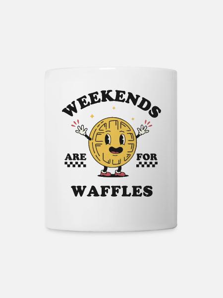 Les week-ends, c’est pour les gaufres - Mug blanc - blanc