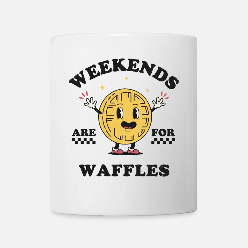 Les week-ends, c’est pour les gaufres - Mug blanc - blanc