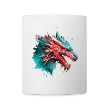 Dragon Colorful Fantasy Magic Mysticism Mythology Art - Mug - white - Front