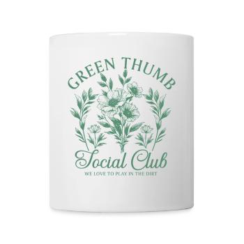 Garten Green Thumb Social Club Hobby Gärtnerin - Tasse - Weiß - Vorne