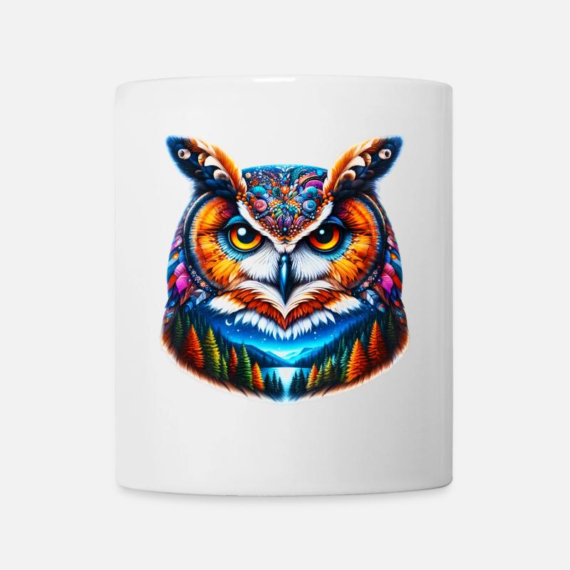 Hibou - Mug blanc - blanc