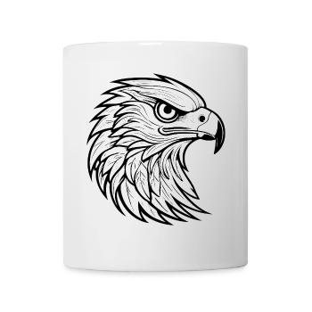 Stylized eagle head design - Mug - white - Front