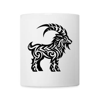 Chèvre de montagne tribale - Mug blanc - blanc - Devant