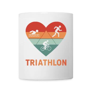 J’adore le cadeau de triathlon pour un triathlète - Mug blanc - blanc - Devant