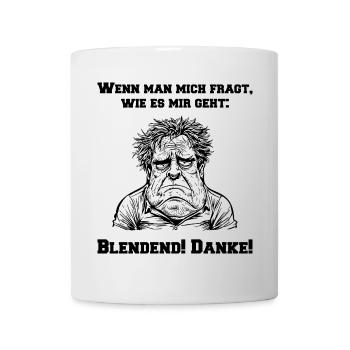 Erschöpfter Mann - Tasse - Weiß - Vorne