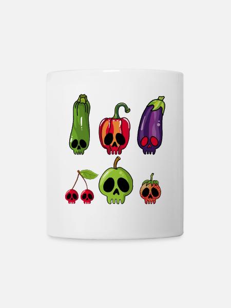 Crânes de fruits et de légumes - Mug blanc - blanc