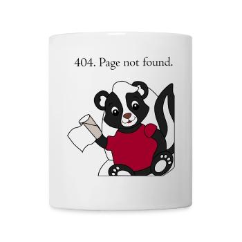 Skunk Pixie 404 Page not found - Mug - white - Front