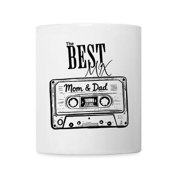 Vatertag Muttertag 80er Geschenk Best Mix - Tasse - Weiß - Vorne