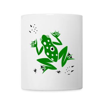 Frosch mit Herz und Ameisen - Tasse - Weiß - Vorne