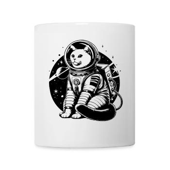Astronauten Katze - Tasse - Weiß - Vorne