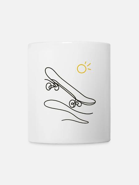 Skateboard - Tasse - Weiß