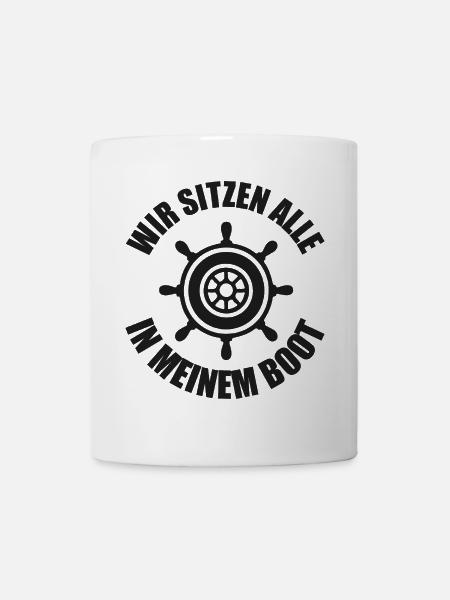 Motorboot Kapitän Boot Boote Seefahrt Geschenk - Tasse - Weiß
