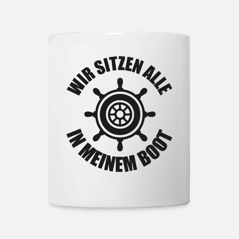 Motorboot Kapitän Boot Boote Seefahrt Geschenk - Tasse - Weiß