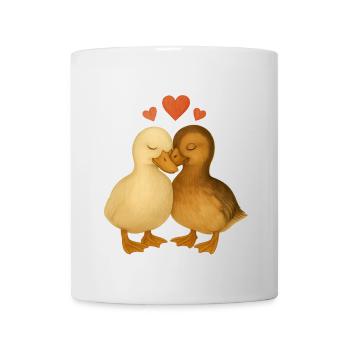 Ente gut, Liebe gut – Kuschelenten - Tasse - Weiß - Vorne