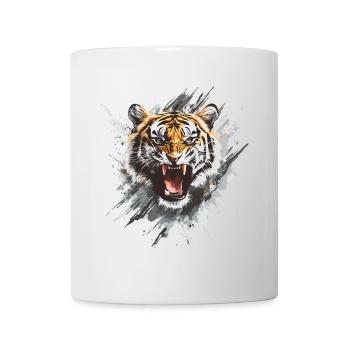 Tiger Head Predator Nature Wilderness Splash - Mug - white - Front