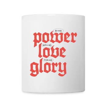 Pouvoir, Amour et Gloire | Blanc - Mug blanc - blanc - Devant