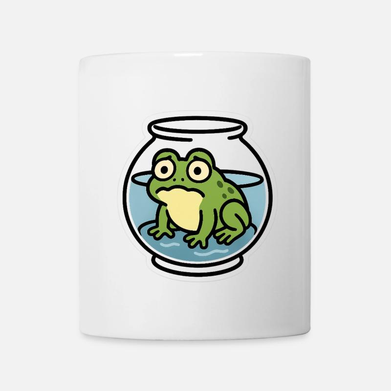 Grenouille dans un bol - Mug blanc - blanc