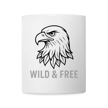 Eagle Head Wild and Free - Mug - white - Front