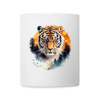 Tiger, Tigerhead, Big Cat, Nature, Wilderness, Wild, Strong - Mug - white - Front