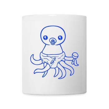 Octopus Bébé Hochet Couche Sucette Enfant Né - Mug blanc - blanc - Devant