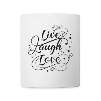 Live, Laugh, Love - Tasse - Weiß - Vorne