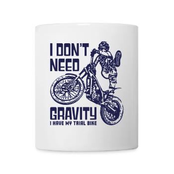 Moto Trial Bike Rider - pas besoin de gravité - Mug blanc - blanc - Devant