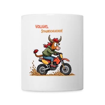 Motocross Stier - Tasse - Weiß - Vorne