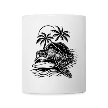 Surf Turtle - Tropical Beach Vibes - Mug - white - Front