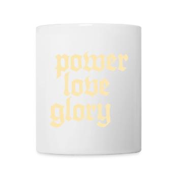 Pouvoir, Amour et Gloire | Noir - Mug blanc - blanc - Devant
