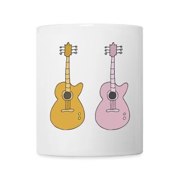 Deux guitares - Mug blanc - blanc - Devant