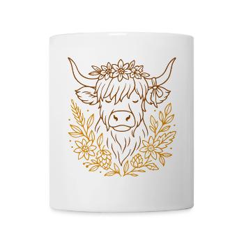 Vache Highland - Bovins Highland - Vie à la campagne - Mug blanc - blanc - Devant