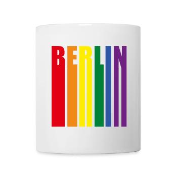 Berlin Regenbogen Pride Geschenk - Tasse - Weiß - Vorne