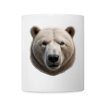 Majestätisches Eisbärengesicht Design - Tasse - Weiß - Vorne