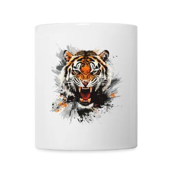Tiger Head Predator Nature Wilderness Splash - Mug - white - Front