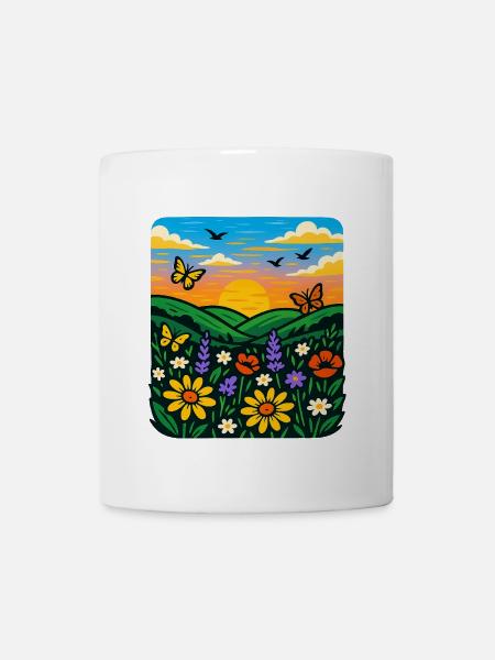 Sommerwiese - Tasse - Weiß