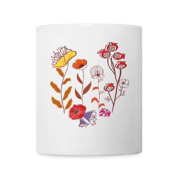Blüten, Flowers - Tasse - Weiß - Vorne