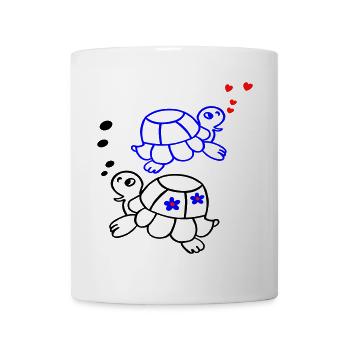 Schildkröten im Meer - Tasse - Weiß - Vorne