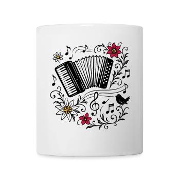 Accordion Design - Alpine Music & Blossom Magic - Mug - white - Front