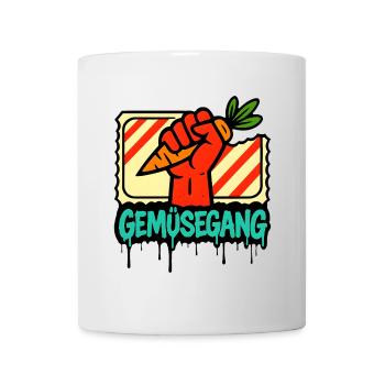 Conception de signe de main d’allée de légumes - Mug blanc - blanc - Devant
