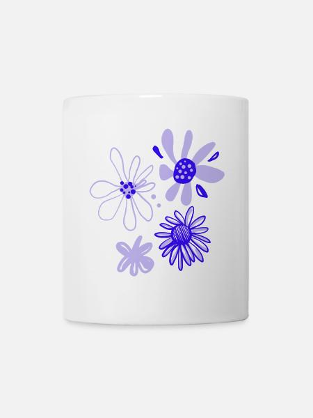 Flowerart Blumen 🌺 Graphic Lila Flower Power - Tasse - Weiß