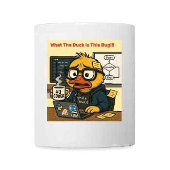 Funny Coding Duck Illustration - Mug - white - Front
