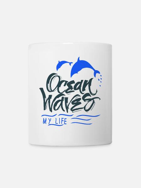 Ocean Delfine - Tasse - Weiß