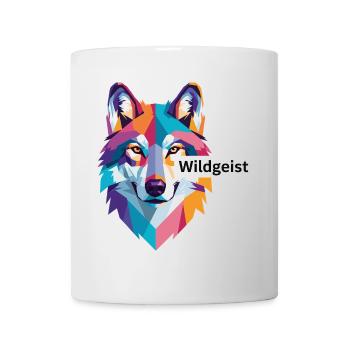 Colored Wolf Head "Wild Spirit" - Mug - white - Front