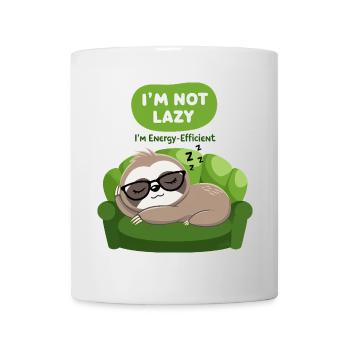 Sloth: "I'm Not Lazy" 🦥 - Mug - white - Front