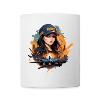 Illustration de pilote urbain futuriste - Mug blanc - blanc - Devant