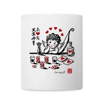 Romantisches Herz Ornamente Design - Tasse - Weiß - Vorne